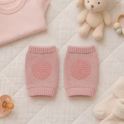 Toddler Knee Protectors – Pink Wool Knit Leg Warmers