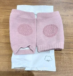 Toddler Knee Protectors – Pink Wool Knit Leg Warmers