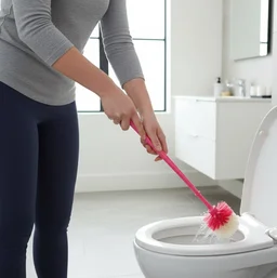 Toilet Cleaner Brush – Long Handle, Round Head | Velvet Wipe