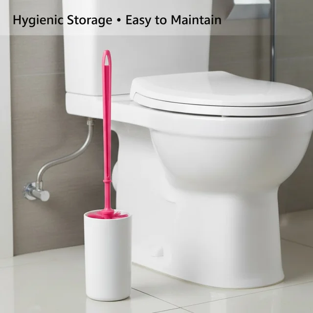Toilet Cleaner Brush – Long Handle, Round Head | Velvet Wipe
