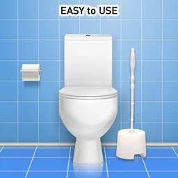 Toilet Cleaning Brush – Flexible Head & Potted Holder | Pro Clean