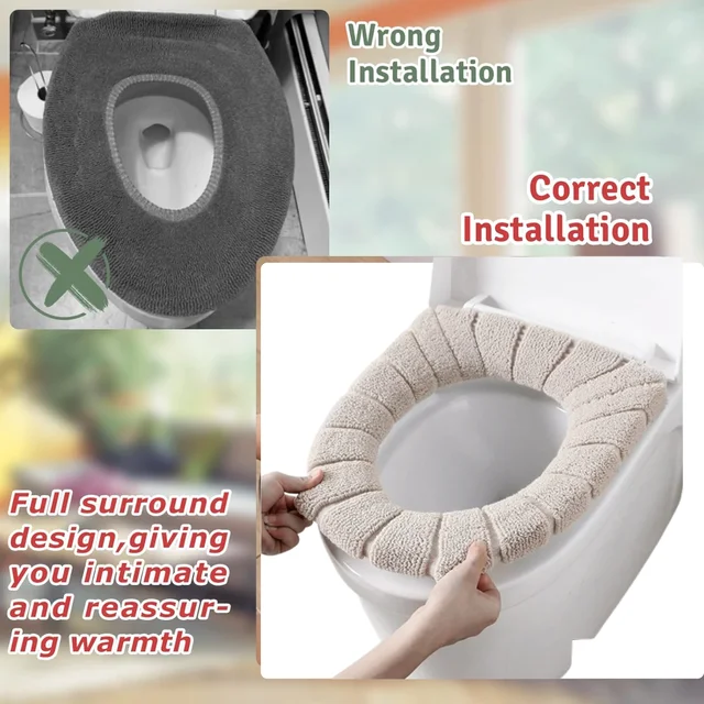 Toilet Seat Cover – Plush Washable for Warmth & Comfort | Bathora