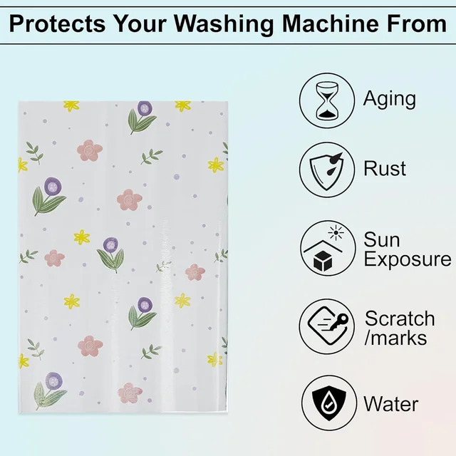Top Load Washing Machine Cover – Printed, Waterproof & Dustproof (55×58×87 cm)