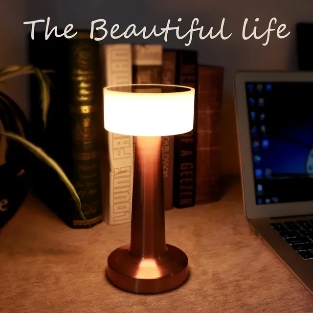 Touch Control LED Lamp – 3 Color Dimmable, Rechargeable | Styleva