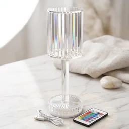 Touch Control RGB Crystal LED Table Lamp with Remote Control (1 Set)