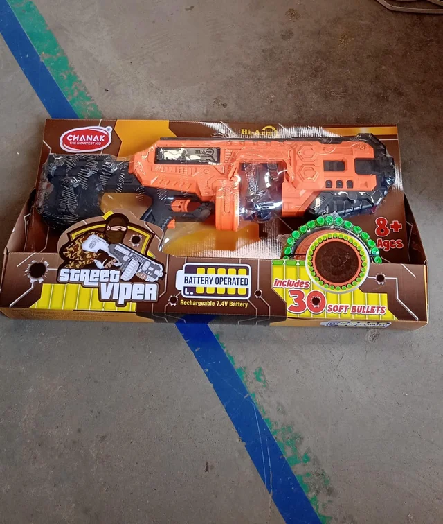 Toy Gun with Soft Bullets – 30-Shot Street Viper | Aditi