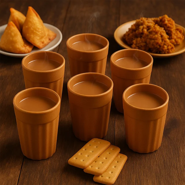 Traditional Chai Cups – Durable Set of 6 for Authentic Tea