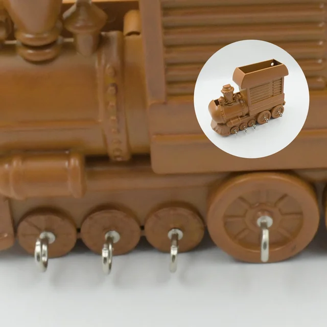 Train Key Holder – Decorative Plastic Wall Mount Organizer | Indo Glow
