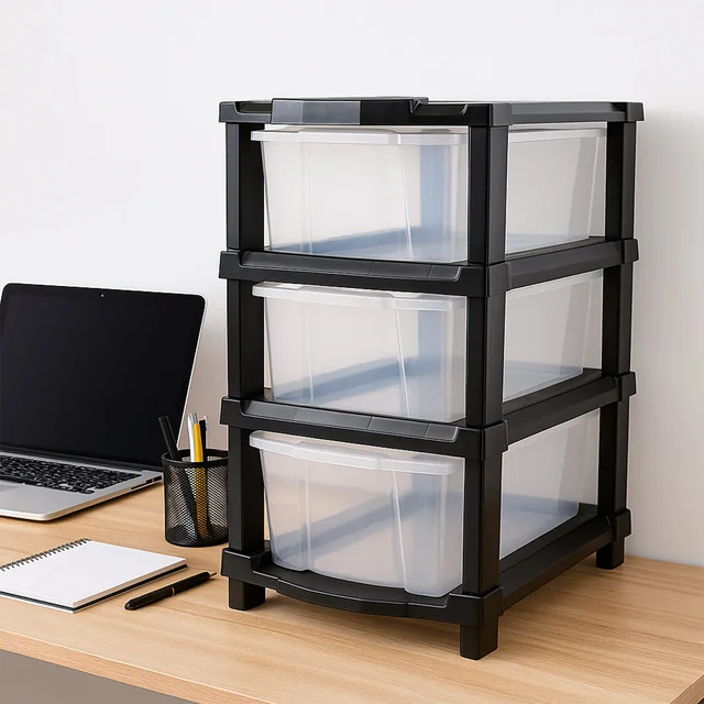 Transparent 3-Layer Drawer Organizer – Smooth Pull-Out Storage