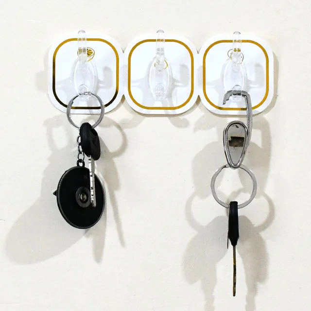 Transparent Adhesive Hooks (6 Pcs) – Strong & Reusable | GlimmerHome