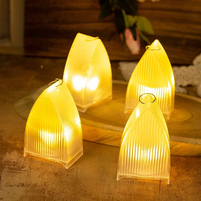 Transparent Decorative LED Candle Lights – Set of 24 Flameless