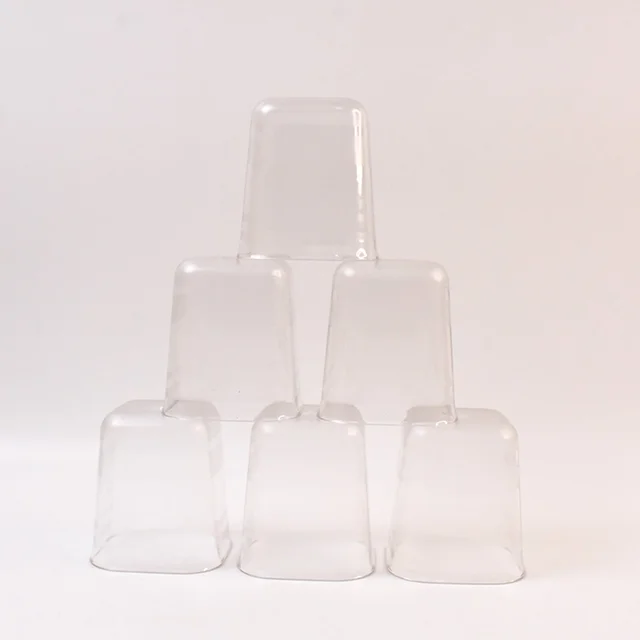 Transparent Diamond Plastic Glass Set – 6 Pieces with Tray