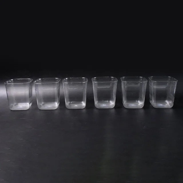 Transparent Diamond Plastic Glass Set – 6 Pieces with Tray