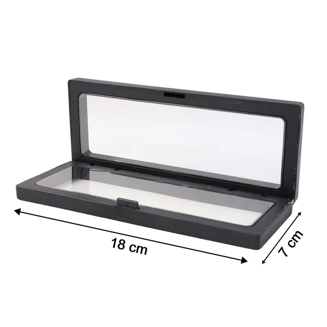 Transparent Floating Jewelry Display Box – 18x7 cm Magnetic Case