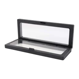 Transparent Floating Jewelry Display Box – 18x7 cm Magnetic Case