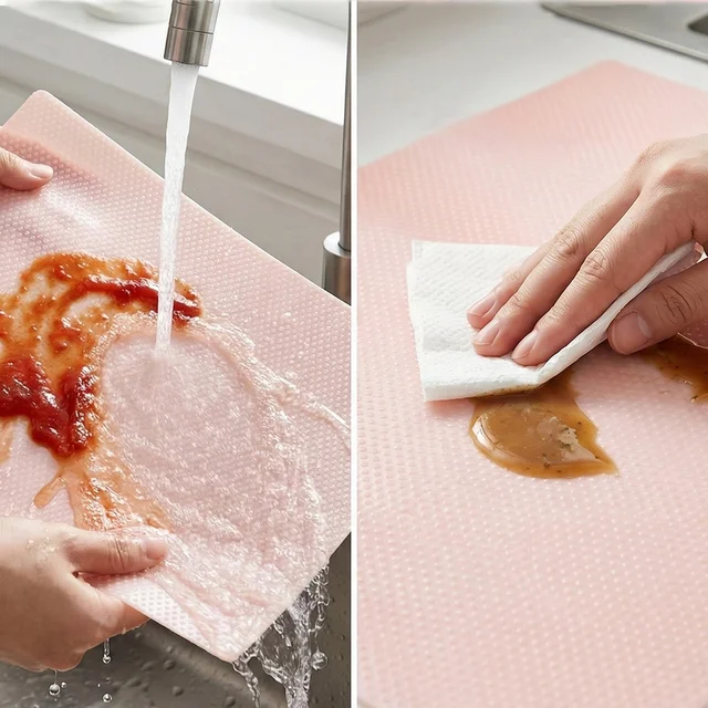 Transparent Fridge Mat – Durable Spill Protection, 4-Pc Set