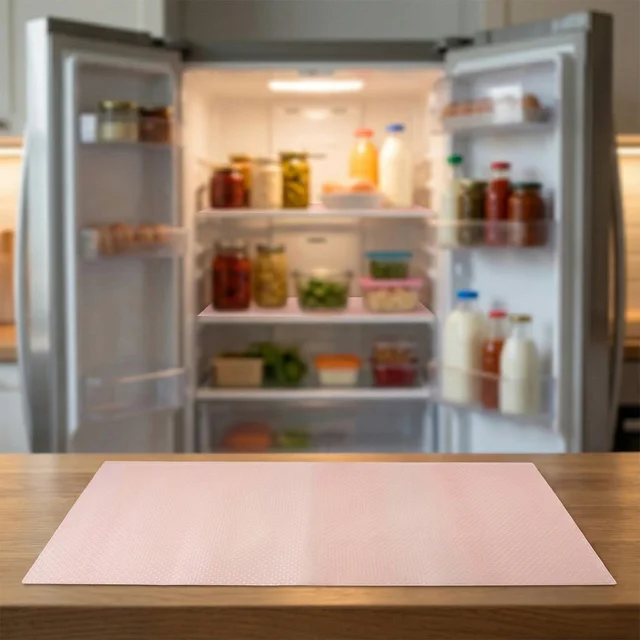 Transparent Fridge Mat – Durable Spill Protection, 4-Pc Set