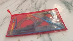 Transparent Geometry Set – Durable 4-Piece Instrument Kit