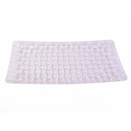 Transparent Glass Serving Tray 11 Inch Rectangular Basketweave Platter (1 Pc)