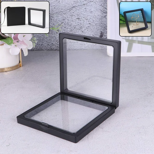 Transparent Jewellery Display Box – Floating 3D Effect for Showcasing