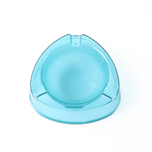 Transparent Plastic Ashtray – Heavy-Duty with Triple Rest Slots