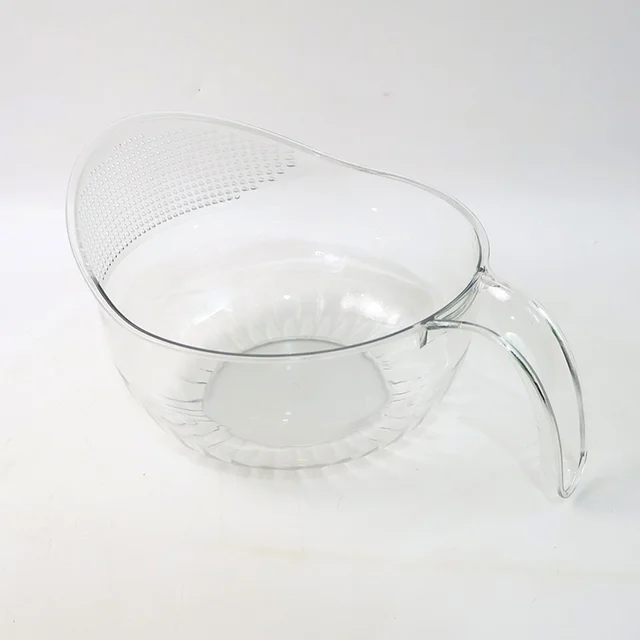 Transparent Plastic Bowl with Handle – Large Multipurpose Kitchen Basket