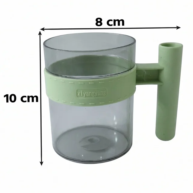 Transparent Plastic Cup with Handle Reusable Water Tea and Coffee M...