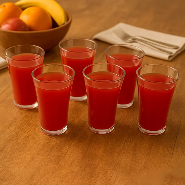 Transparent Plastic Drinking Glasses – Durable Set of 6 | Serve Stellar