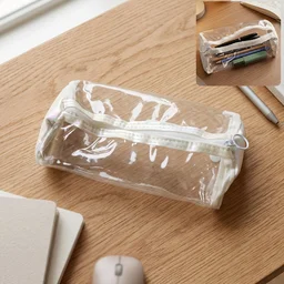 Transparent PVC Pencil Case – Stylish & Durable Stationery Organizer