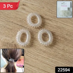 Transparent Spiral Coil Hair Ties – No Damage & Strong Hold