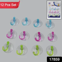 Transparent Suction Hooks – Strong Vacuum Sucker (12 Pc) | Indo Glow