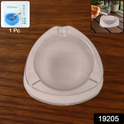 Transparent White Ashtray – Modern Triangular Cigarette Holder