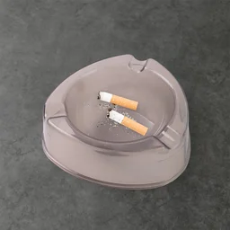 Transparent White Ashtray – Modern Triangular Cigarette Holder