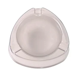 Transparent White Ashtray – Modern Triangular Cigarette Holder