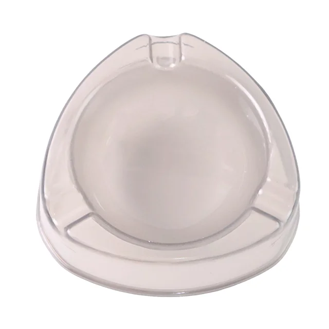 Transparent White Ashtray – Modern Triangular Cigarette Holder