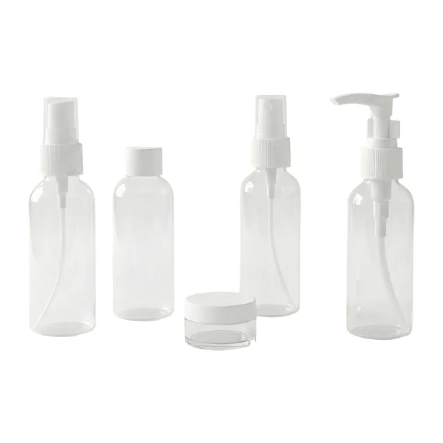 Travel Cosmetic Bottle Set – 5-in-1 Refillable Toiletry Containers