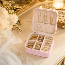 Travel Jewellery Box – Portable PU Leather Organiser | LilyGleam