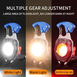 Travel LED Light Keychain Rechargeable Multifunction Mini Flashlight (1 Pc)