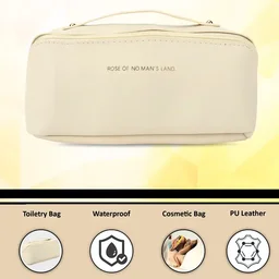 Travel Makeup Organizer – Waterproof Compact Pouch with Handle