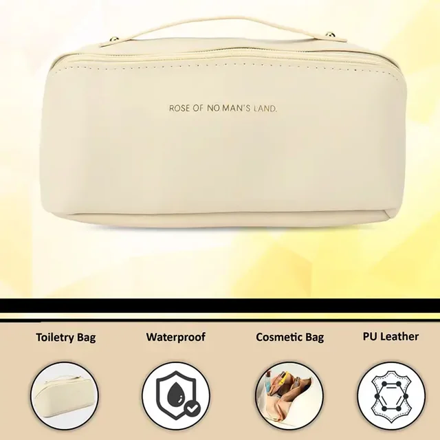 Travel Makeup Organizer – Waterproof Compact Pouch with Handle