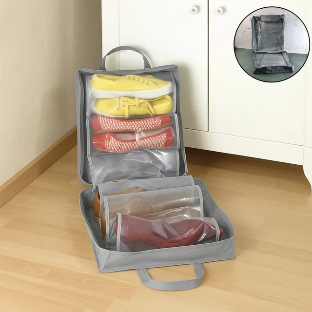 Travel Shoe Storage Bag – Waterproof Organizer for 3 Pairs