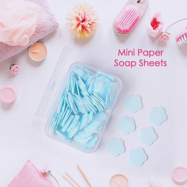 Travel Soap Sheets – 100 Flower-Shaped | VelvetBubbles