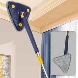 Triangle Cleaning Mop – 360° Rotatable with Long Handle | Storenzo