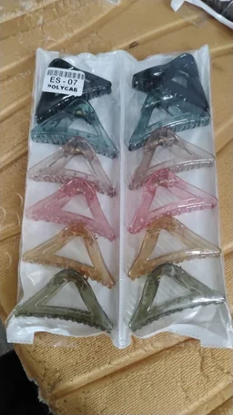 Triangle Hair Claw Clip – Durable 12 Pc Mix Color Set