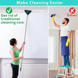 Triangle Mop – 360° Rotating Extendable Cleaner | Velvet Wipe
