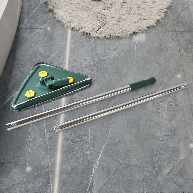 Triangle Mop – 360° Rotating Extendable Cleaner | Velvet Wipe