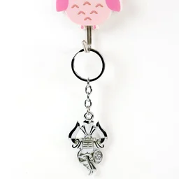 Trishul Damru Keychain – Durable Silver Metal Spiritual Accessory