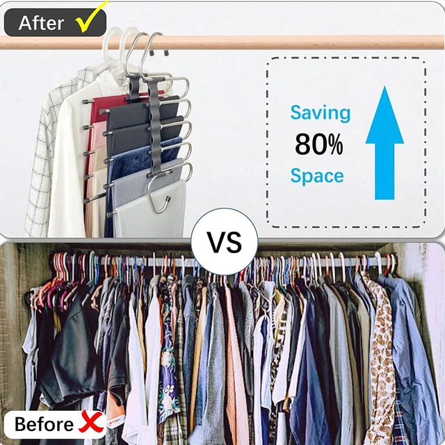 Trouser Hanger Organizer – Adjustable 5-in-1 Space Saver | Organivo