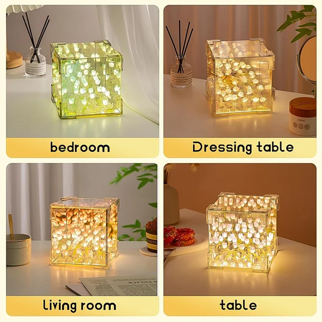 Tulip LED Night Lamp – Decorative Mirror & Light | Styleva