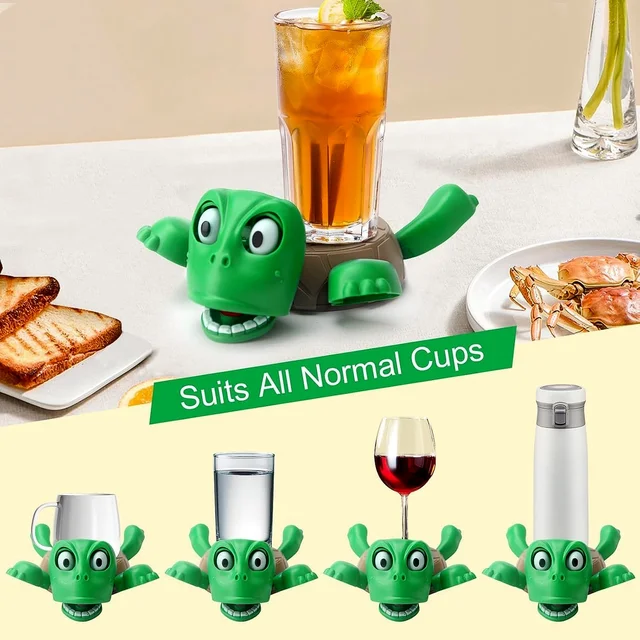Turtle Cup Coaster – Cute Plastic Anti-Slip Drink Holder